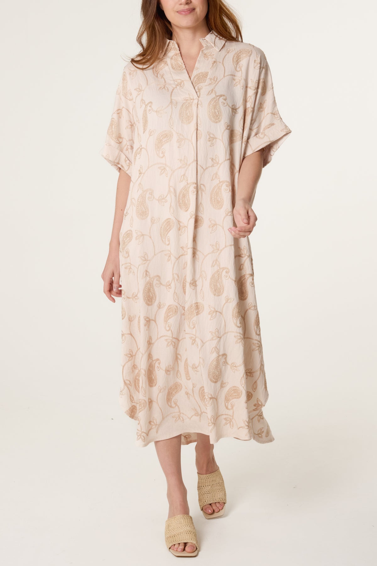 Paisley Embroidery Tunic Dress