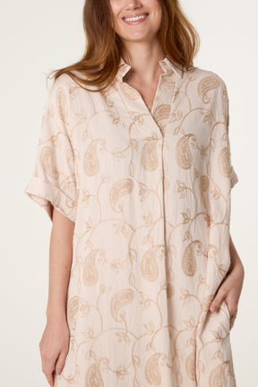 Paisley Embroidery Tunic Dress