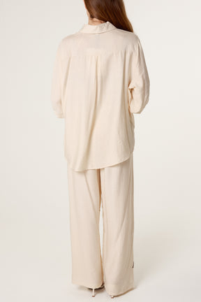 Floral Embroidery Shirt & Trousers Set