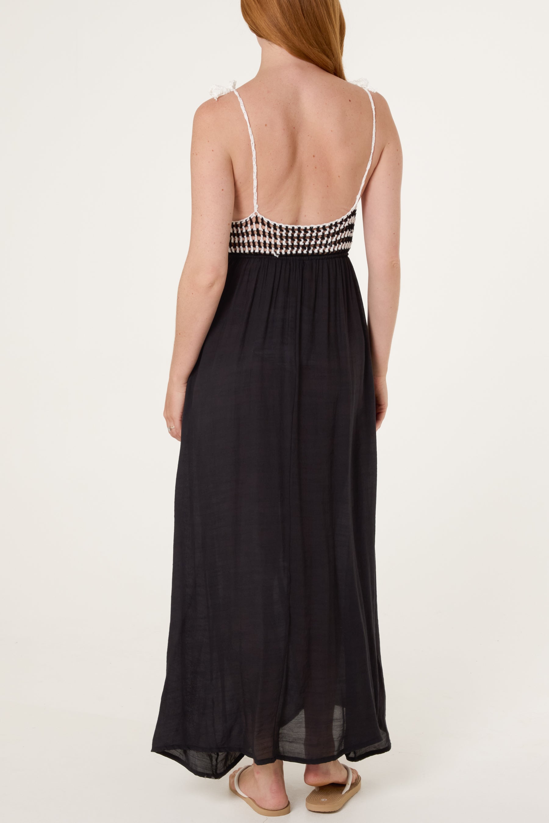 Crochet Detail Maxi Dress