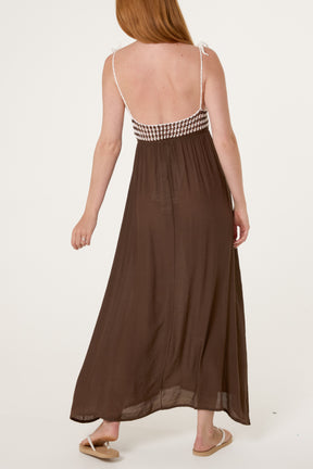 Crochet Detail Maxi Dress