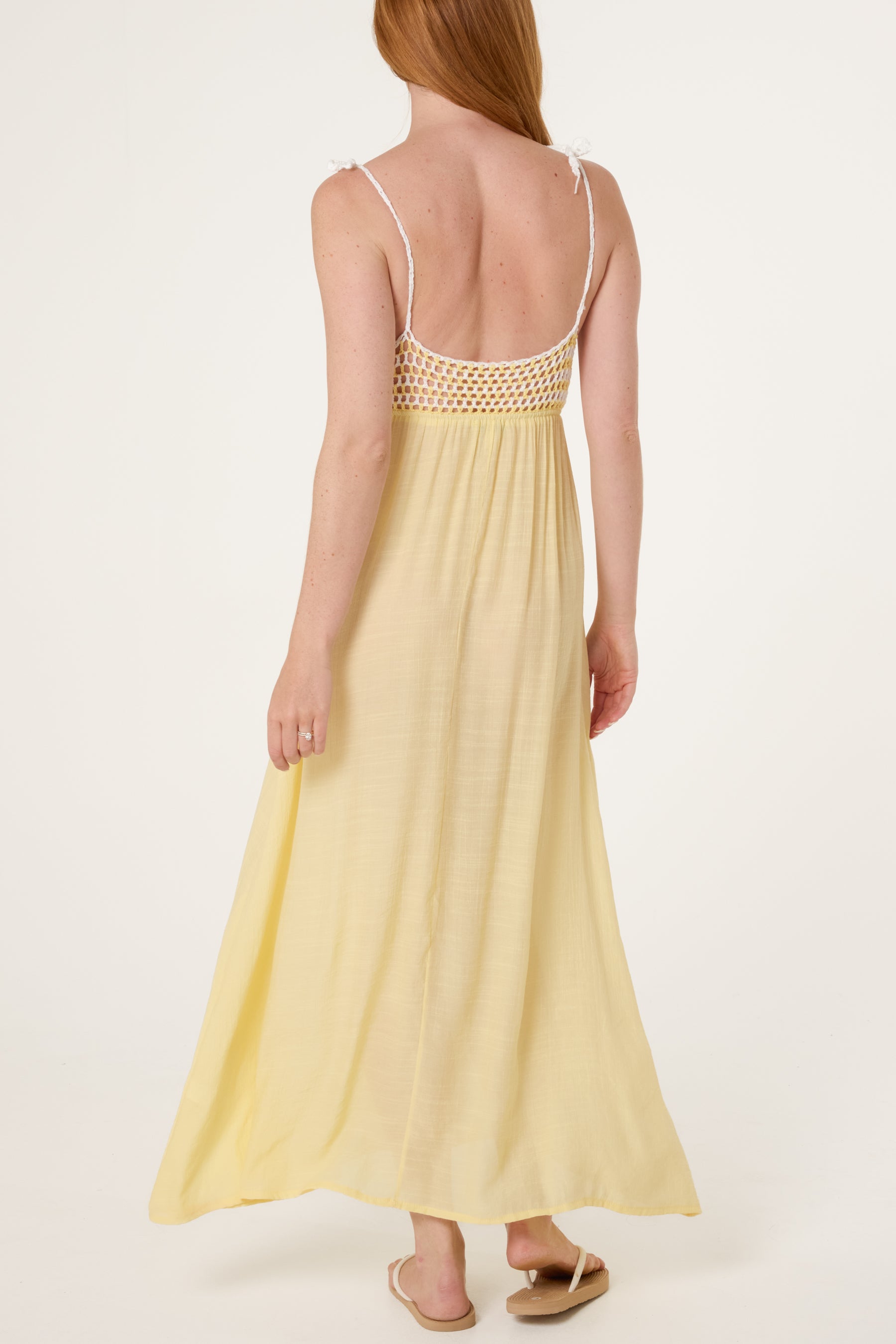 Crochet Detail Maxi Dress