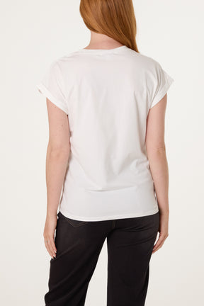 Flower Embroidery T-Shirt