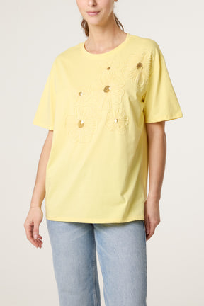 Floral Embellished T-Shirt