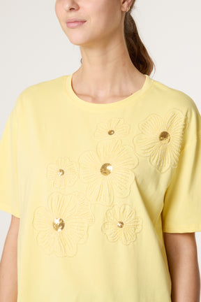 Floral Embellished T-Shirt