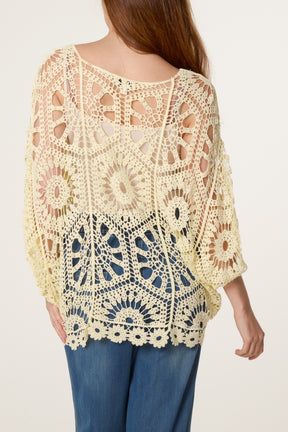 Mandala Flower Crochet Top