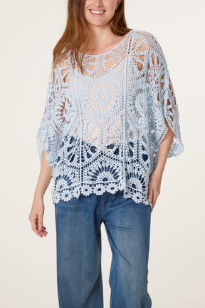 Mandala Flower Crochet Top
