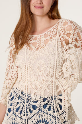 Mandala Flower Crochet Top