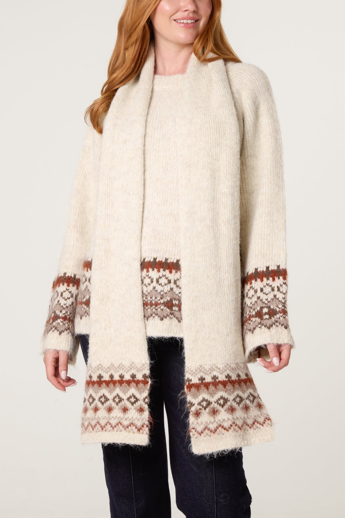 Scarf Knit Jumper
