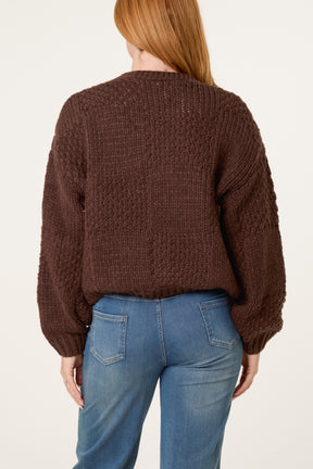 Flower Detail Knit Cardigan