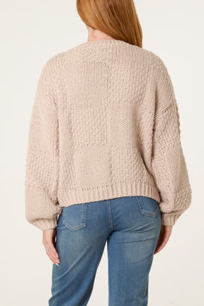 Flower Detail Knit Cardigan