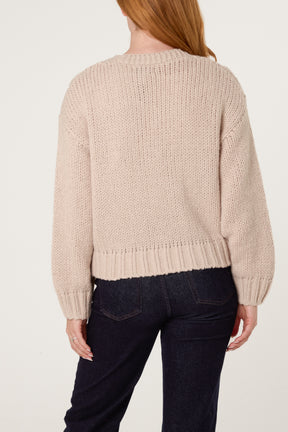 Flower Detail Knit Cardigan