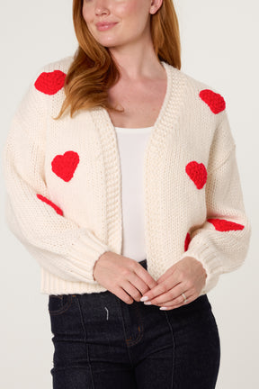 Heart Knitted Cosy Cardigan