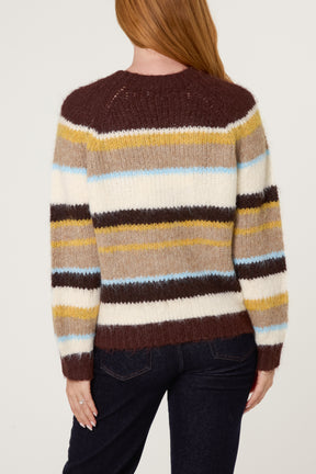 Striped Round Neck Knit Jumper