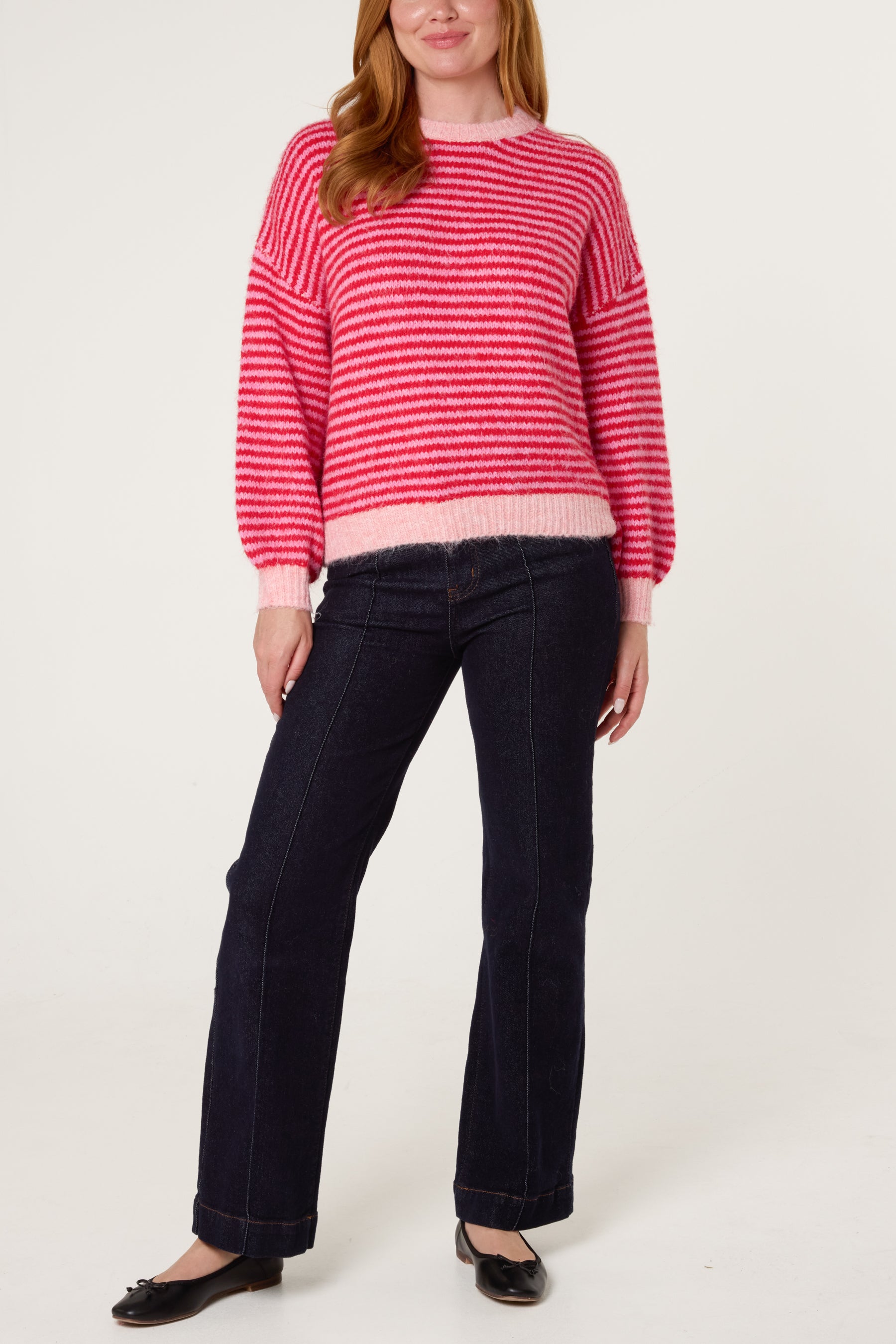One Size Cosy Striped Jumper