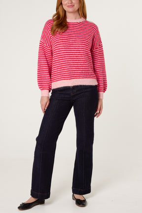 One Size Cosy Striped Jumper
