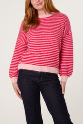 One Size Cosy Striped Jumper