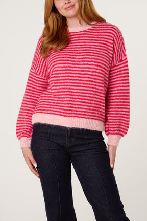 One Size Cosy Striped Jumper