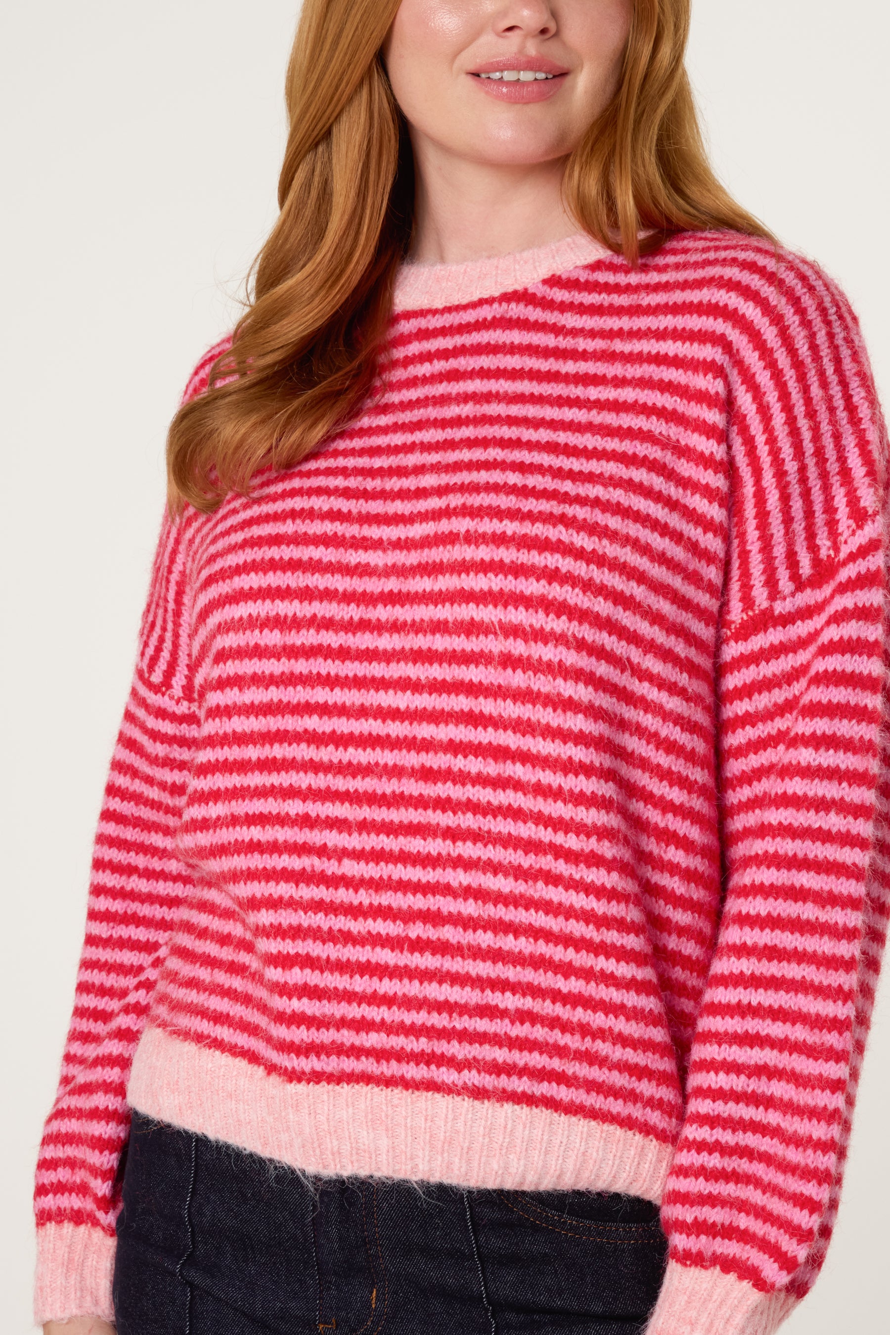 One Size Cosy Striped Jumper