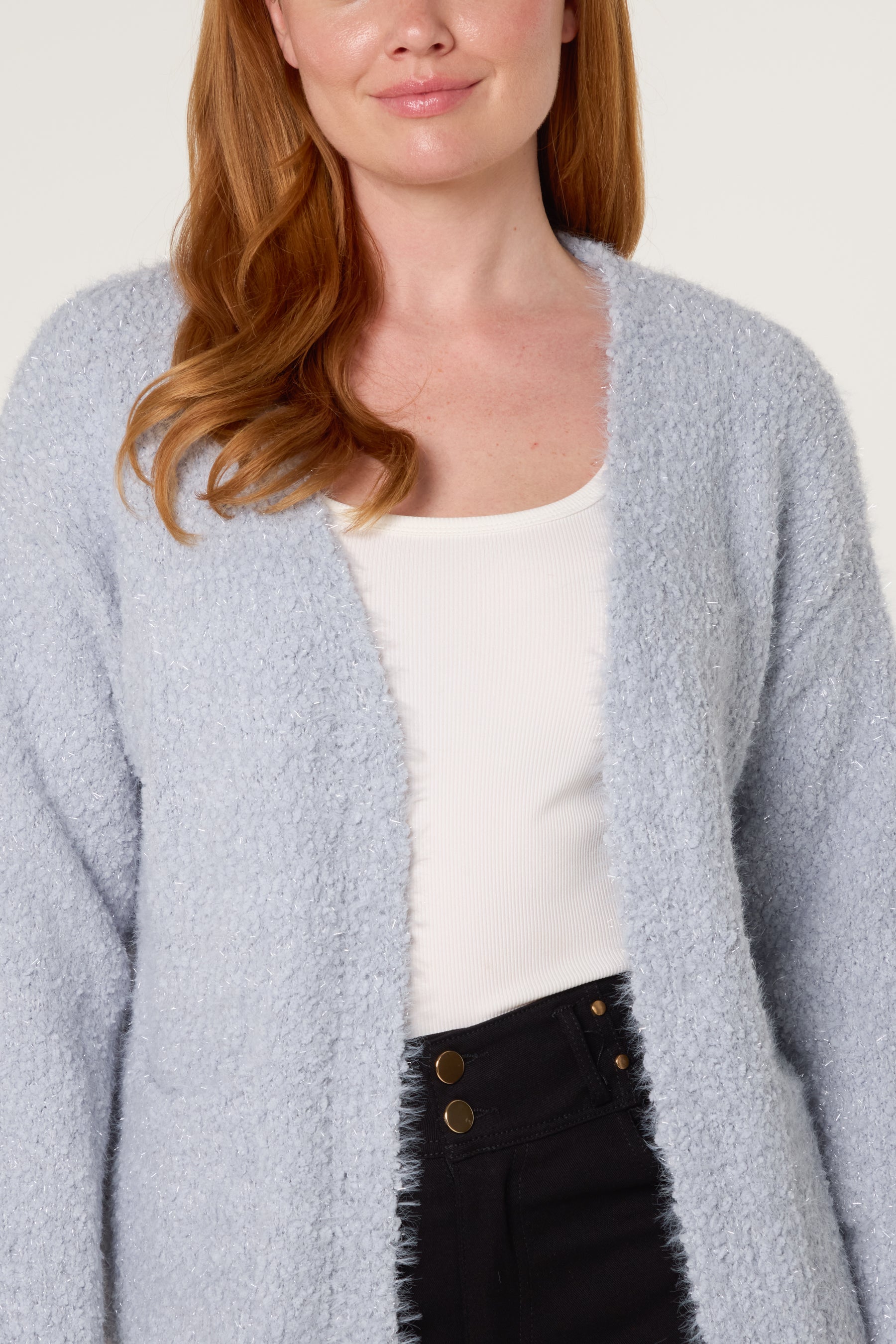 Fluffy Knitted Essential Cardigan