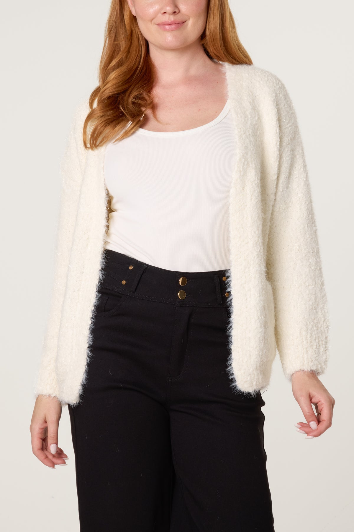 Fluffy Knitted Essential Cardigan