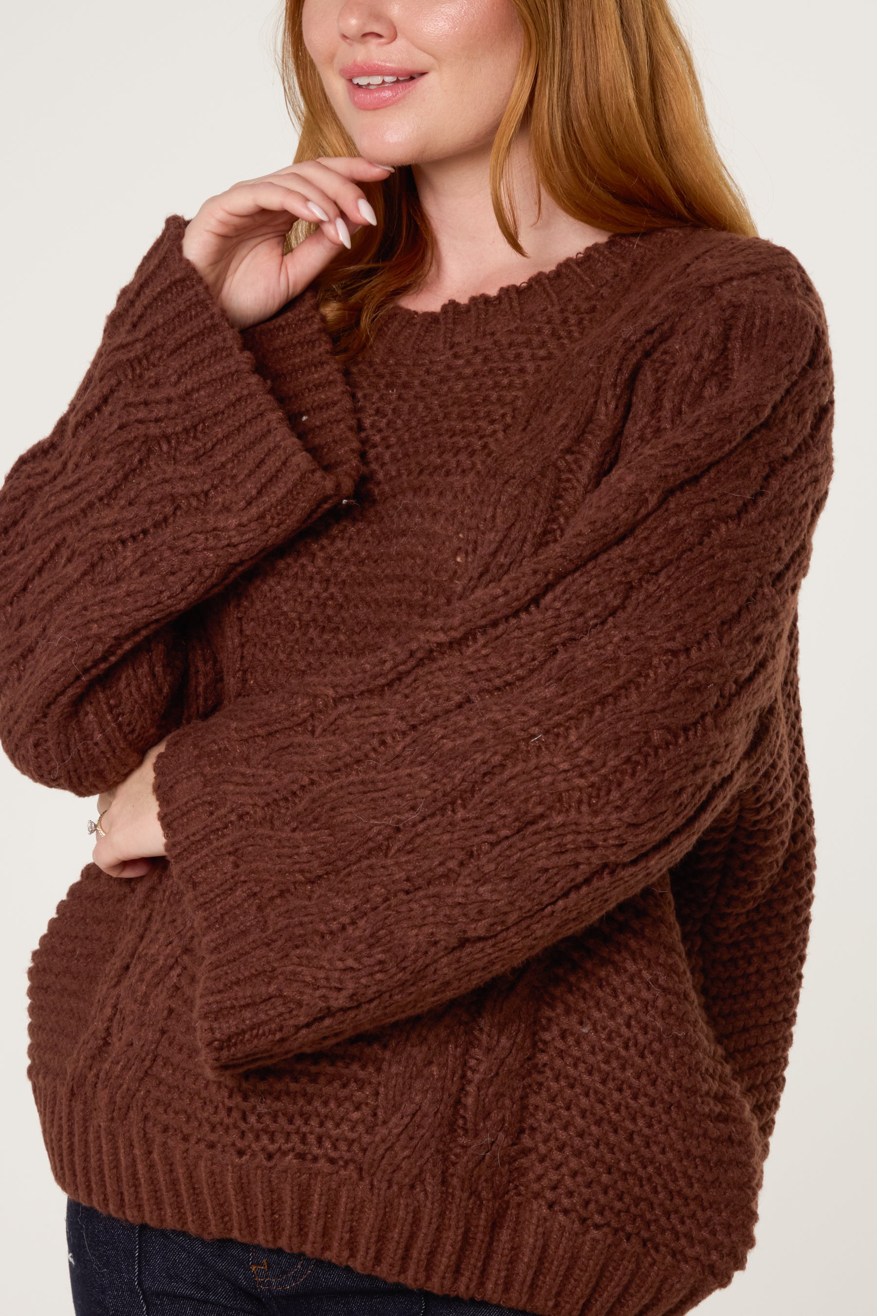 Essential Chunky Knit Round Neck Jumper