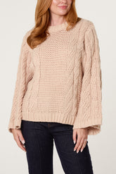 Essential Chunky Knit Round Neck Jumper