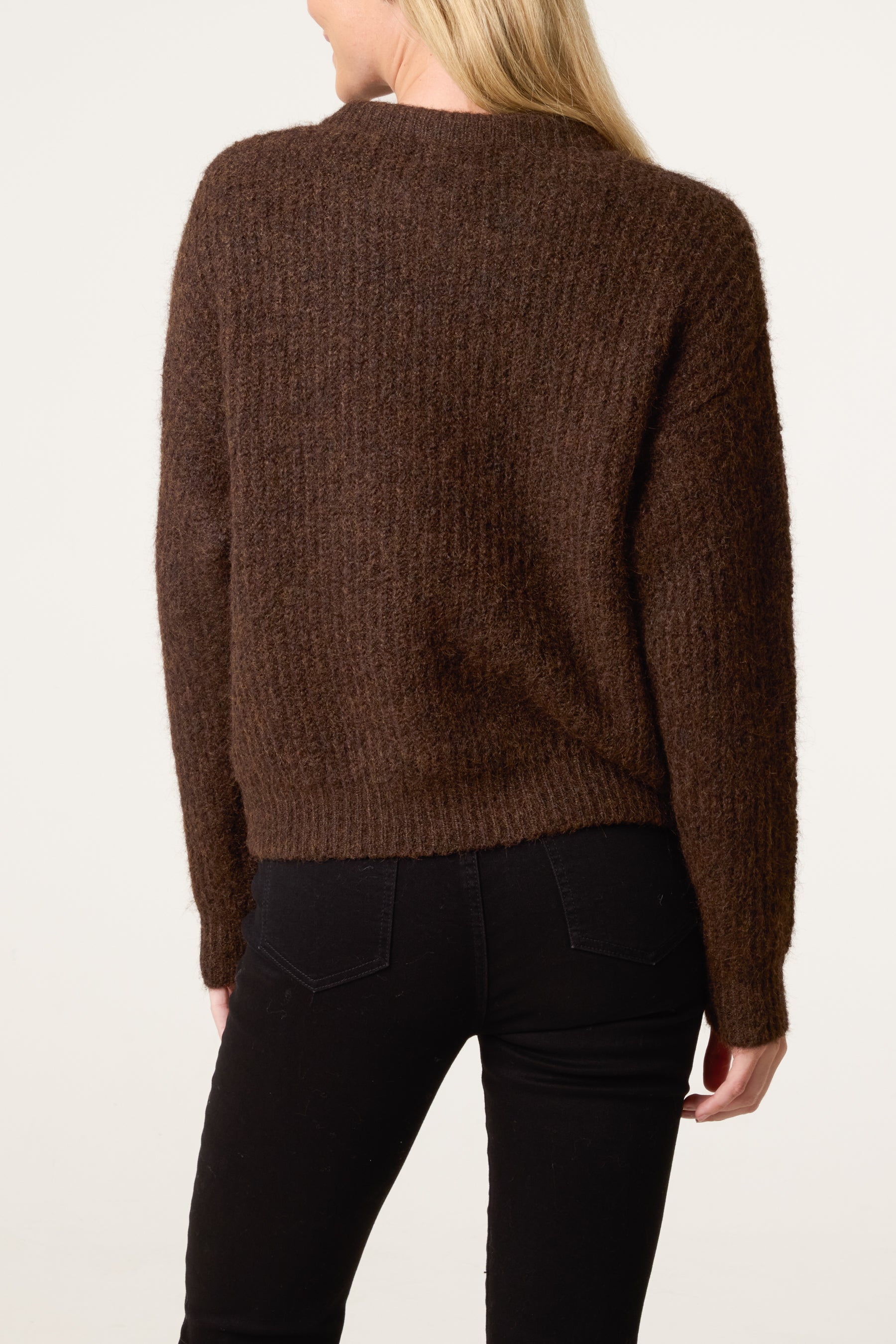 PolkaDot Bow Button Through Knitted Cardigan
