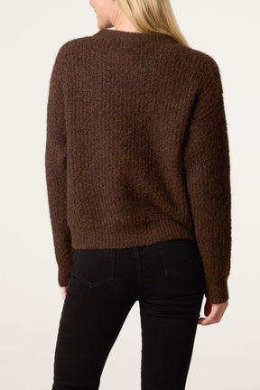 PolkaDot Bow Button Through Knitted Cardigan