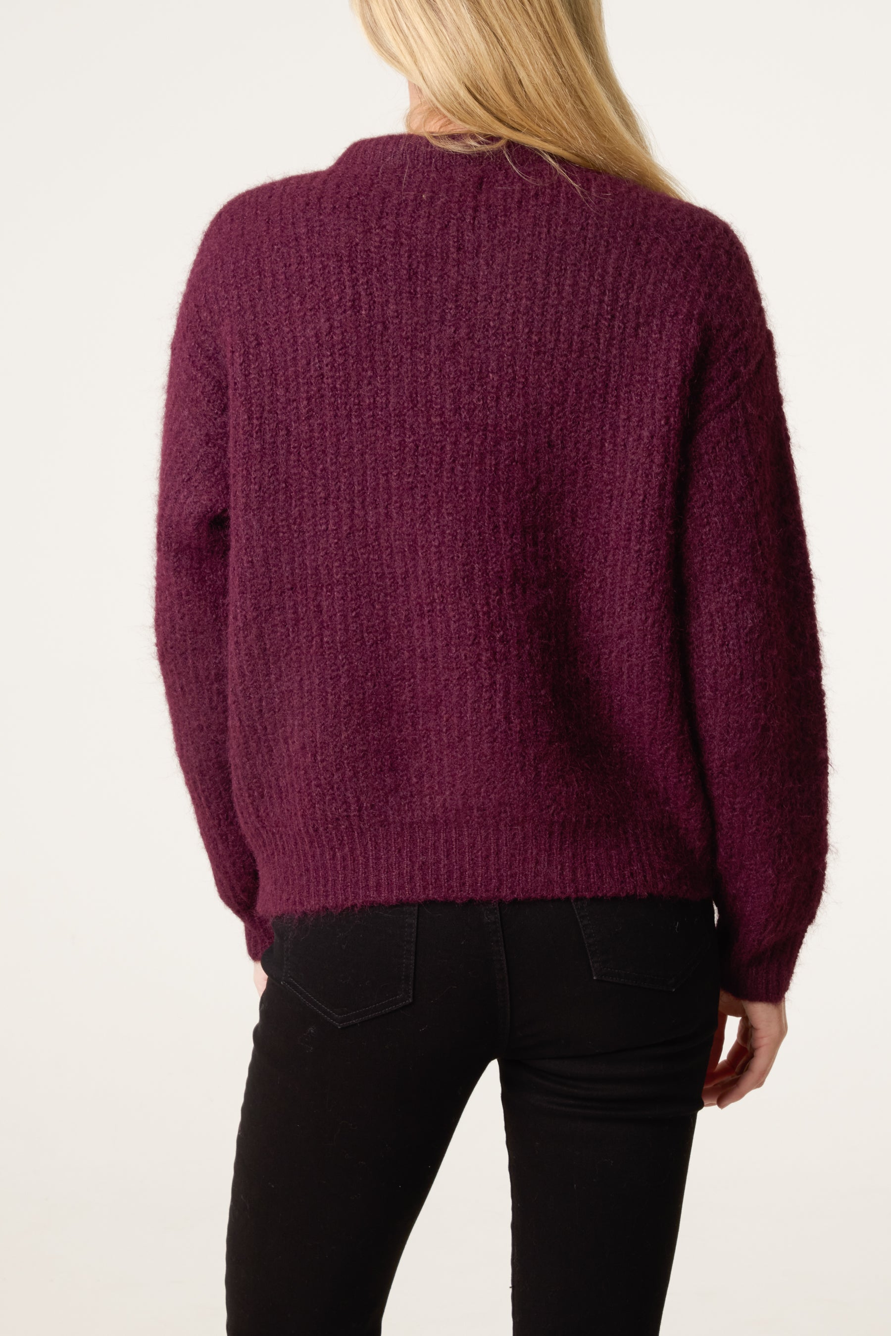 PolkaDot Bow Button Through Knitted Cardigan