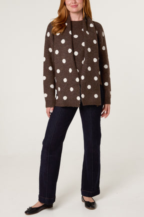 PolkaDot Scarf & Knit Jumper