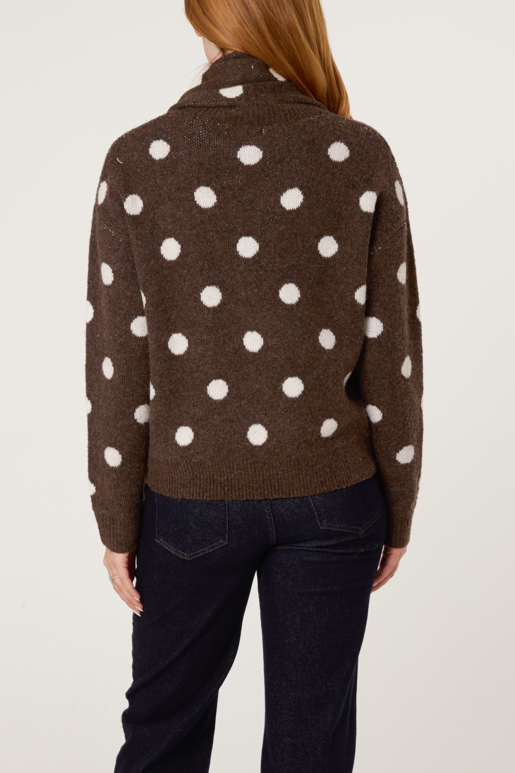 PolkaDot Scarf & Knit Jumper