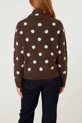 PolkaDot Scarf & Knit Jumper