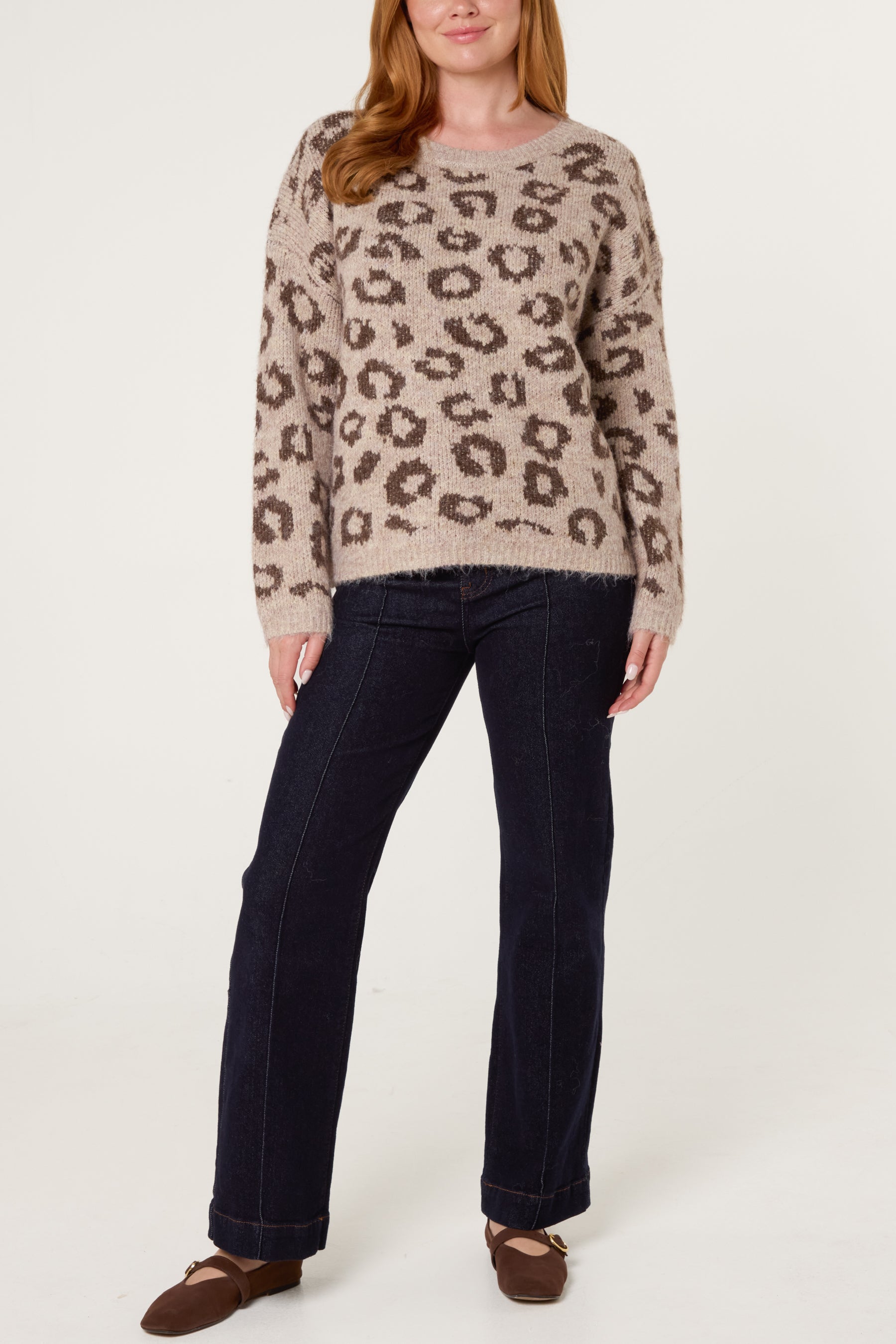 Leopard Print Knit Jumper