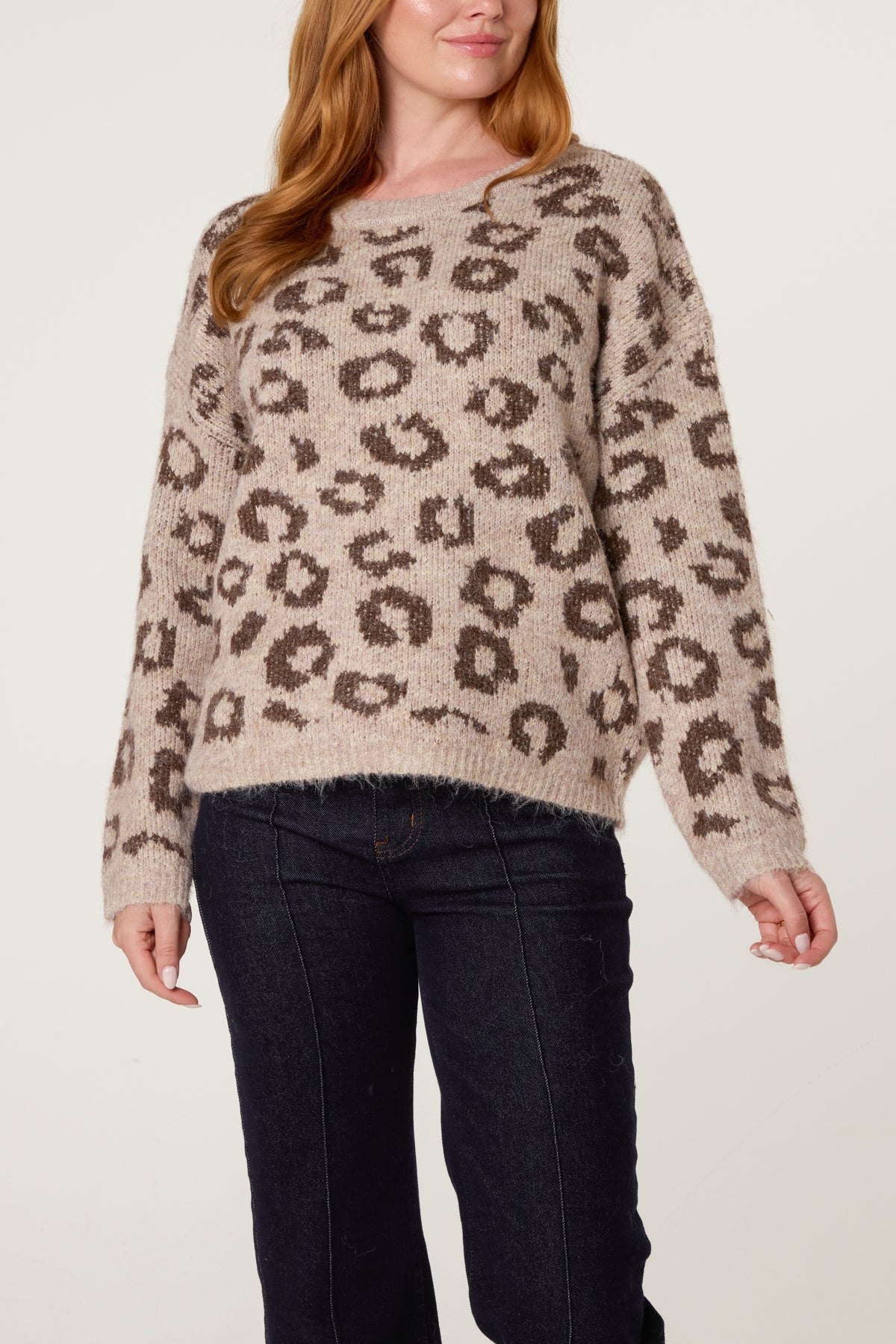 Leopard Print Knit Jumper