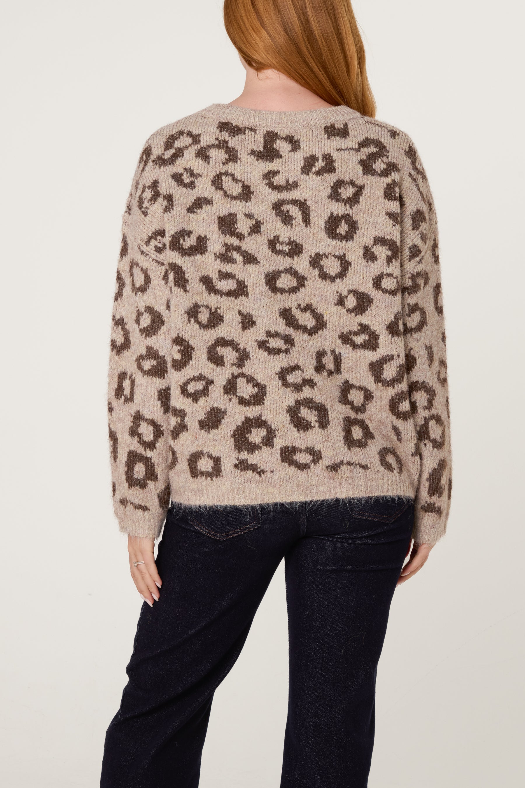 Leopard Print Knit Jumper