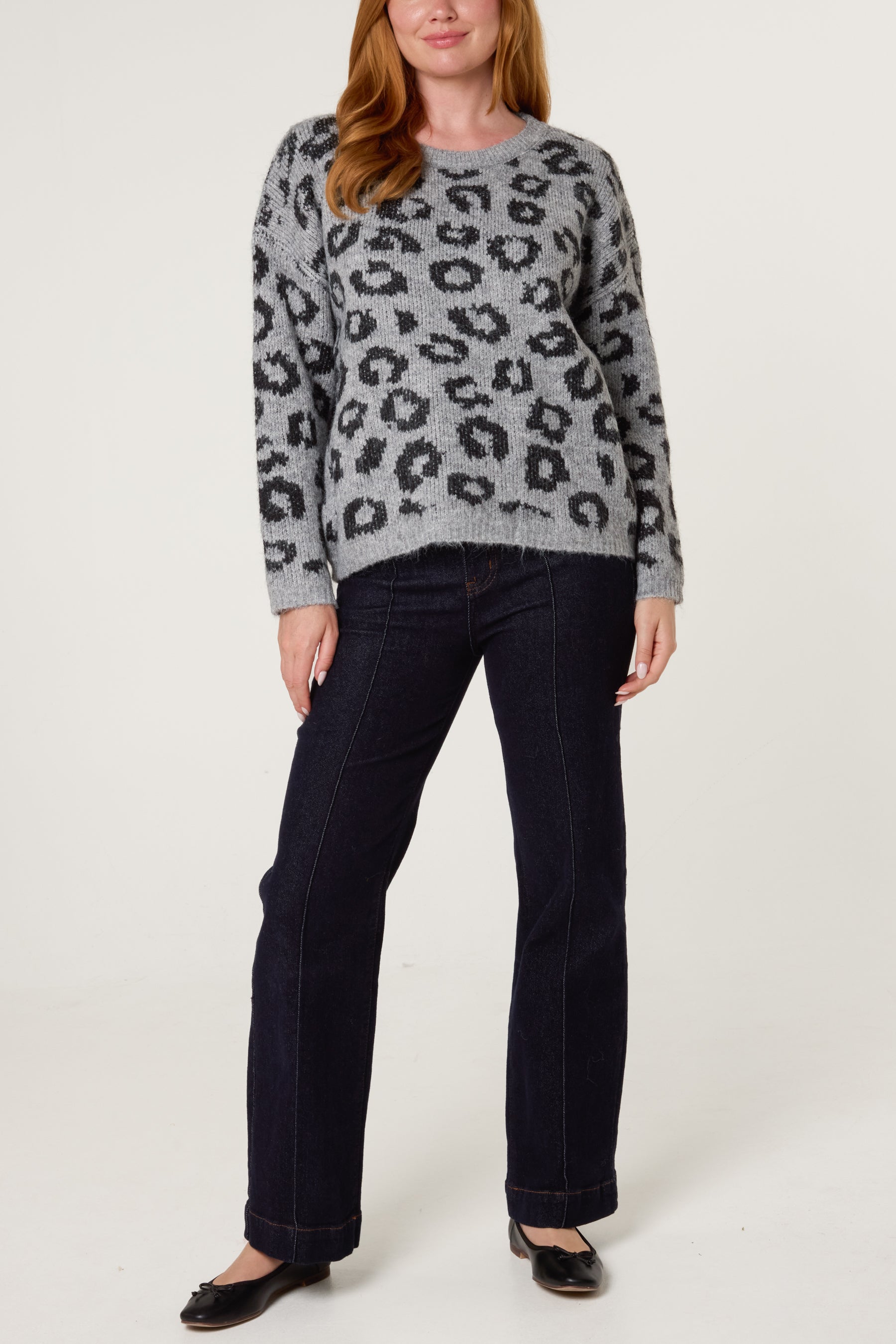 Leopard Print Knit Jumper