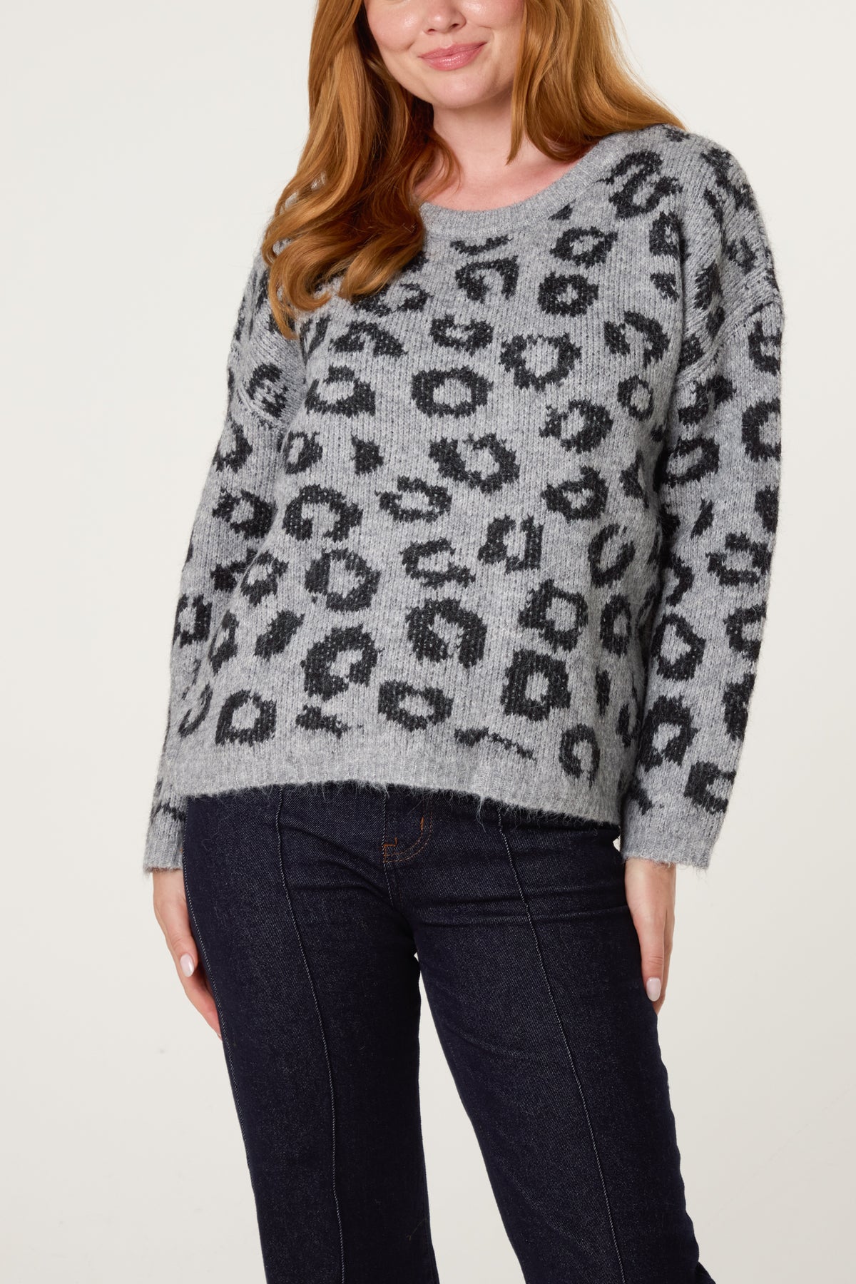 Leopard Print Knit Jumper