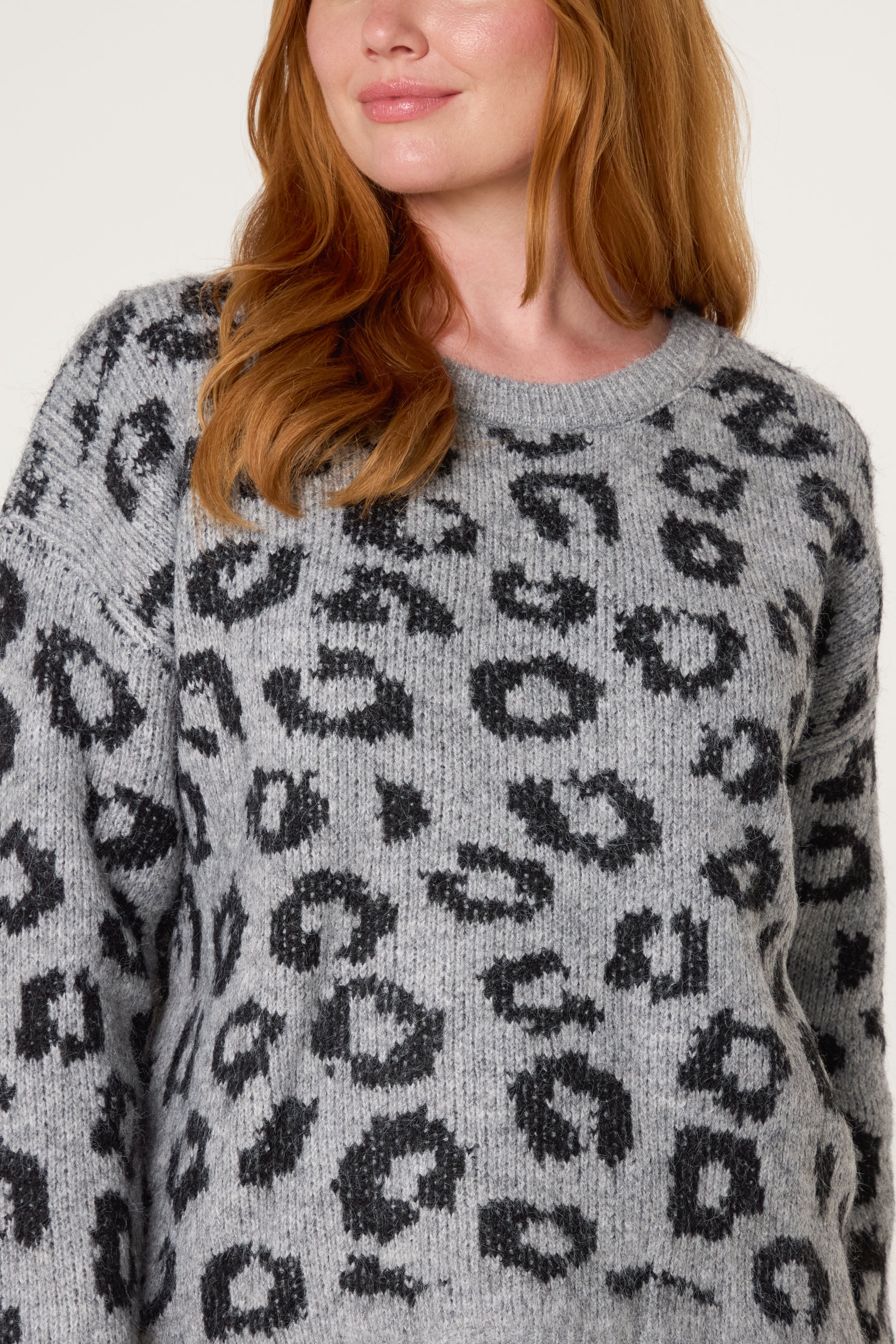 Leopard Print Knit Jumper
