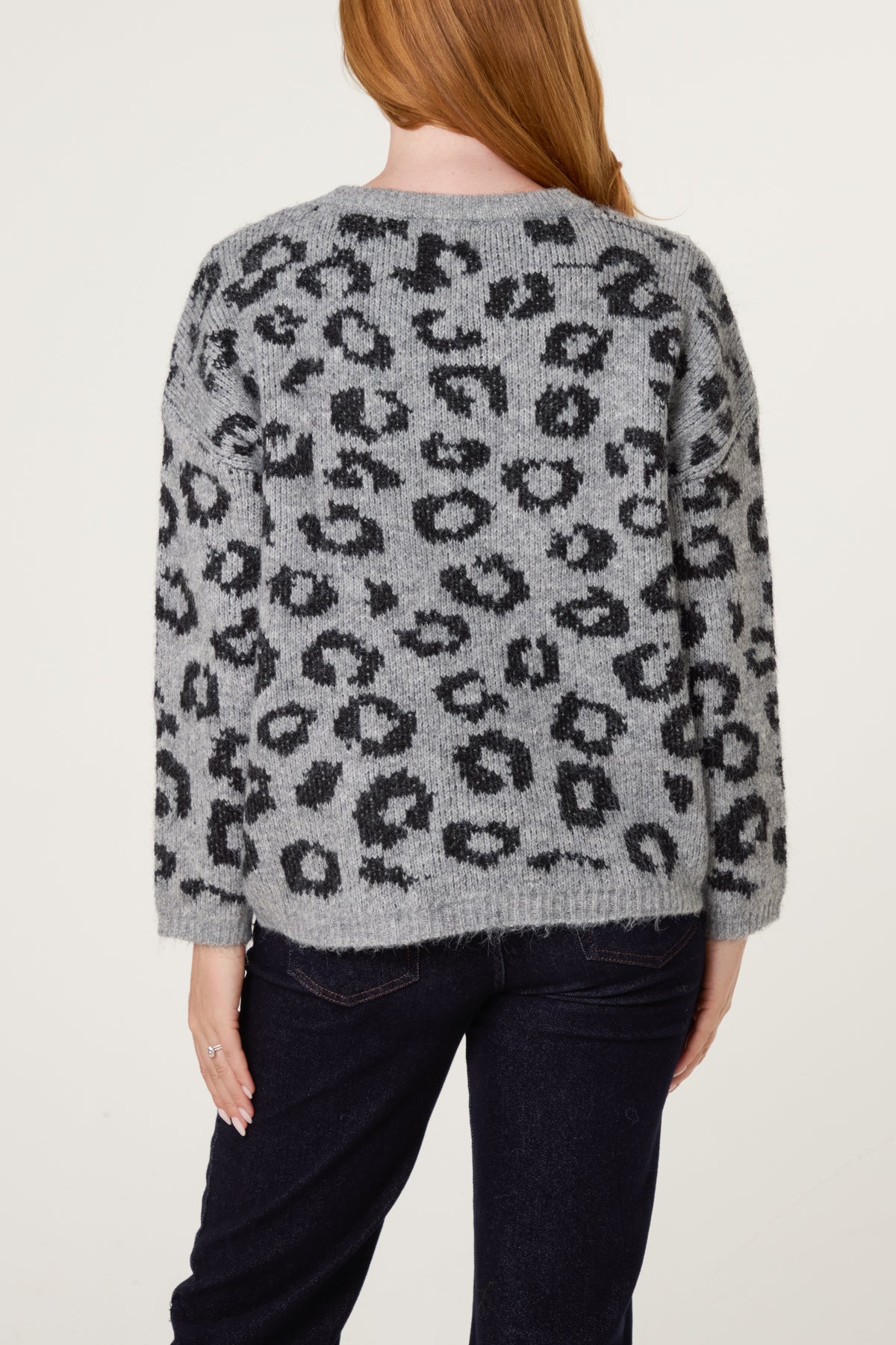 Leopard Print Knit Jumper