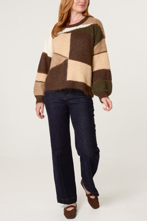 Geometric Patchwork Jumper