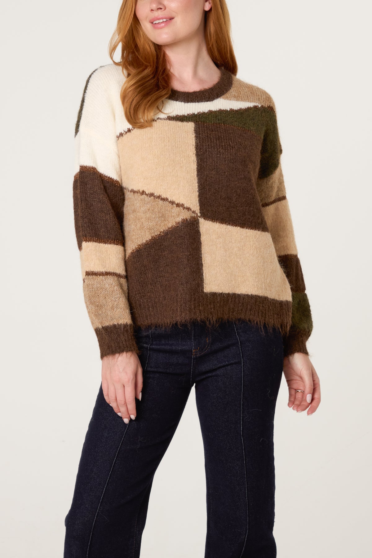 Geometric Patchwork Jumper