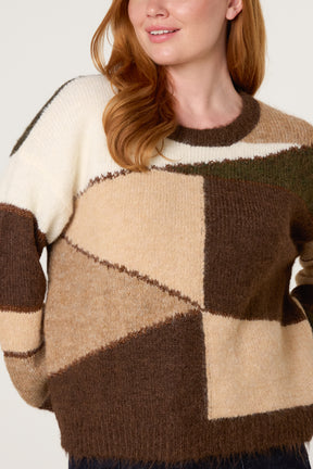 Geometric Patchwork Jumper