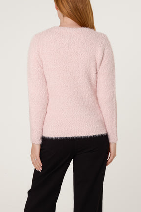 Fluffy Soft Knitted Essential Jumper
