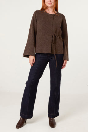Soft Touch Cardigan With Side Tie