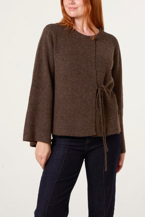 Soft Touch Cardigan With Side Tie