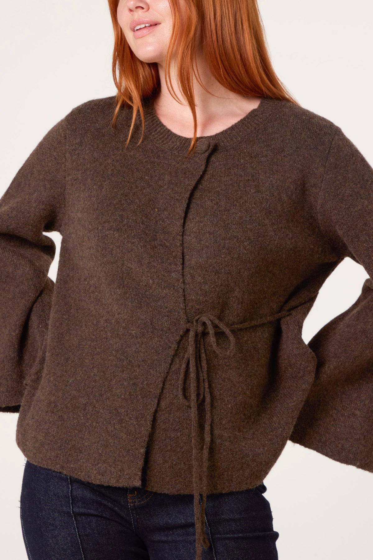 Soft Touch Cardigan With Side Tie