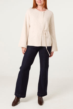 Soft Touch Cardigan With Side Tie