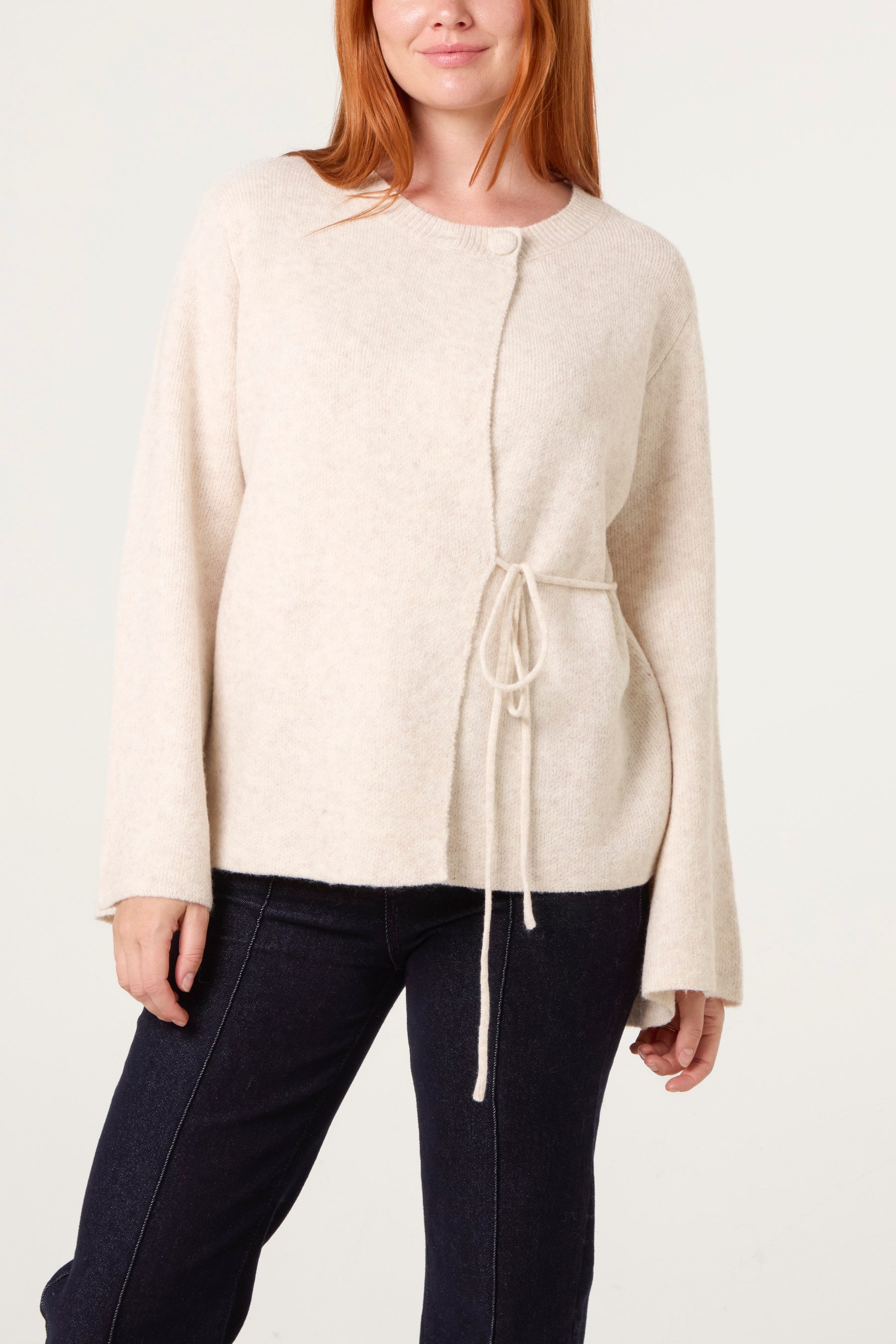 Soft Touch Cardigan With Side Tie