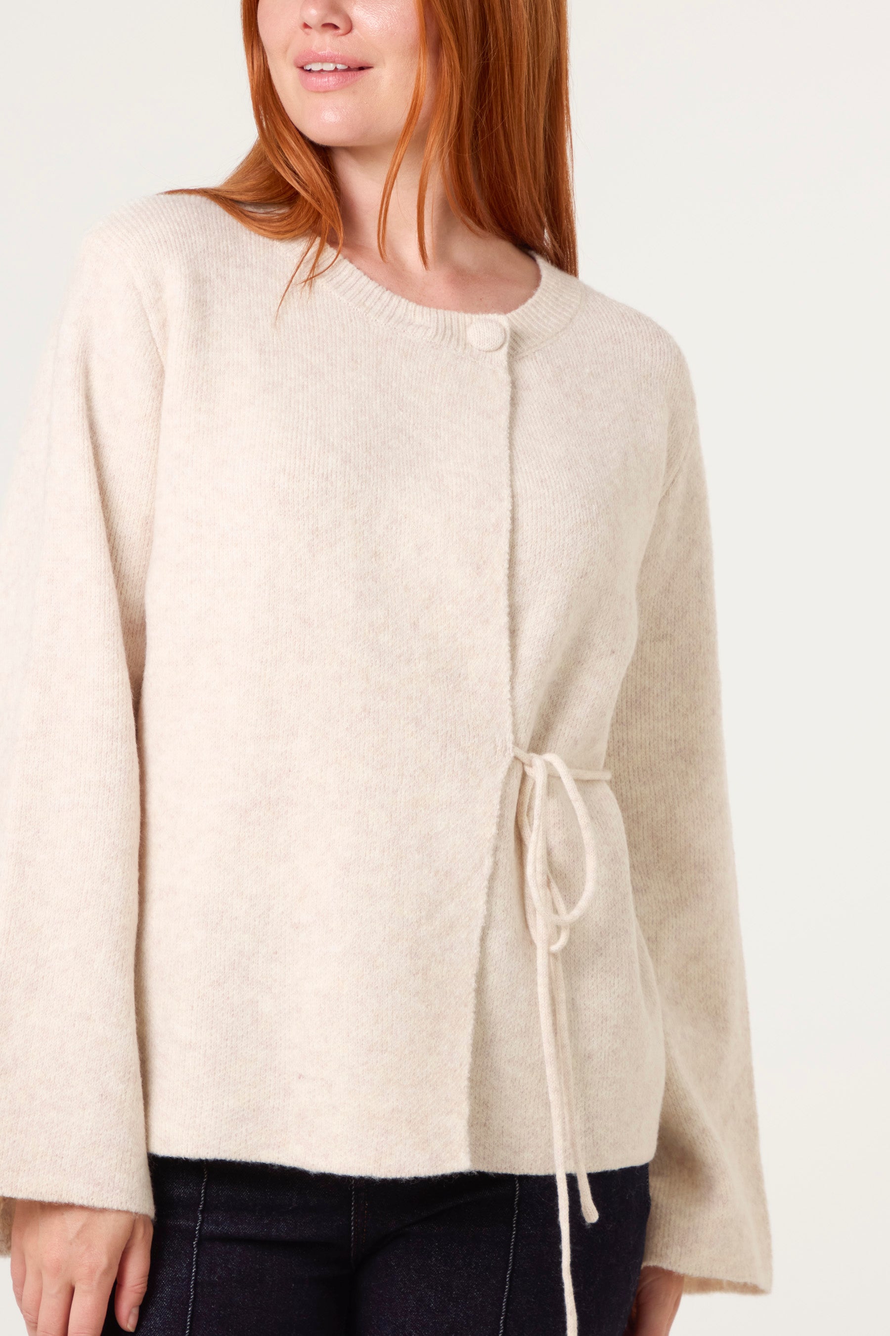 Soft Touch Cardigan With Side Tie